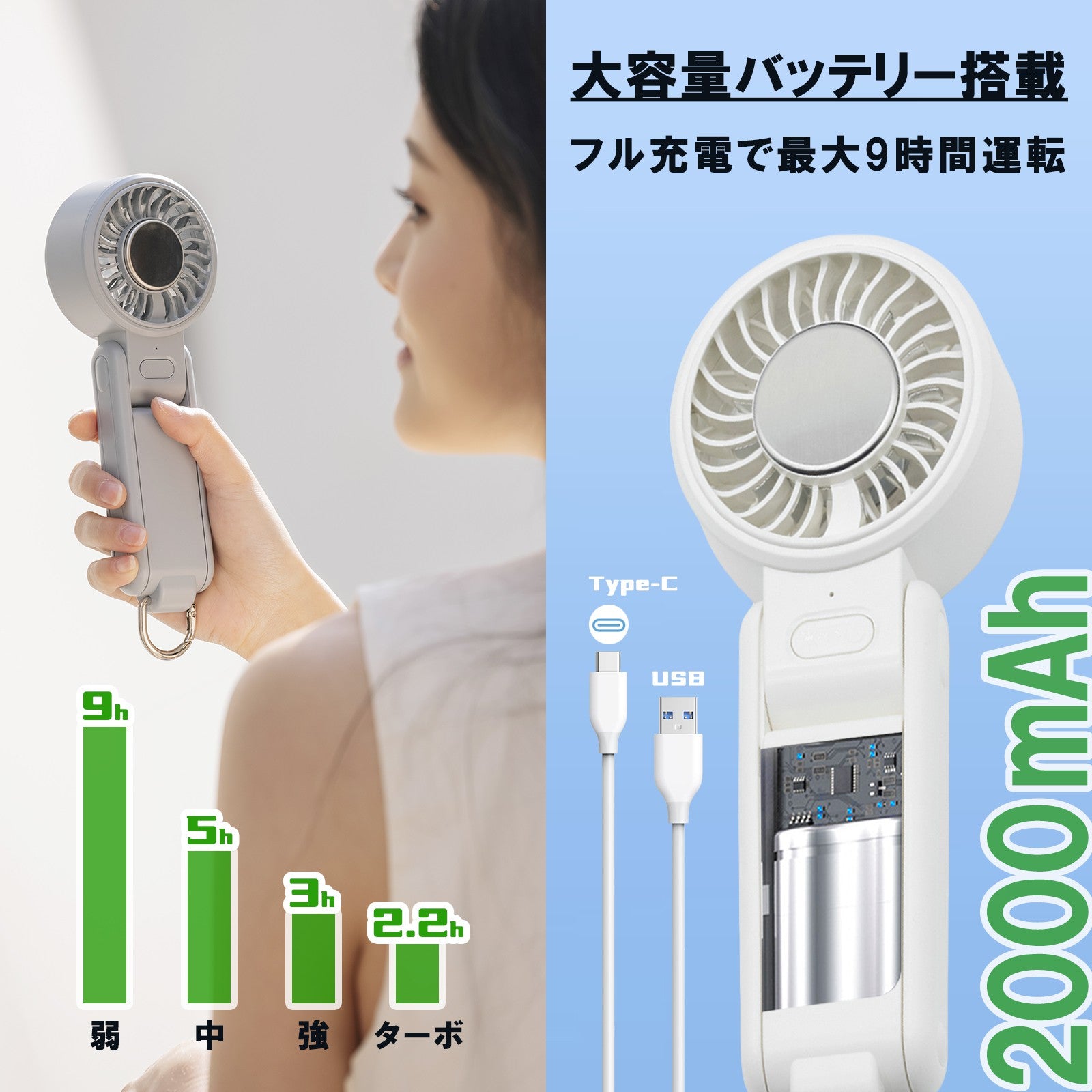 ホシノン ハンディファン アイスコア1