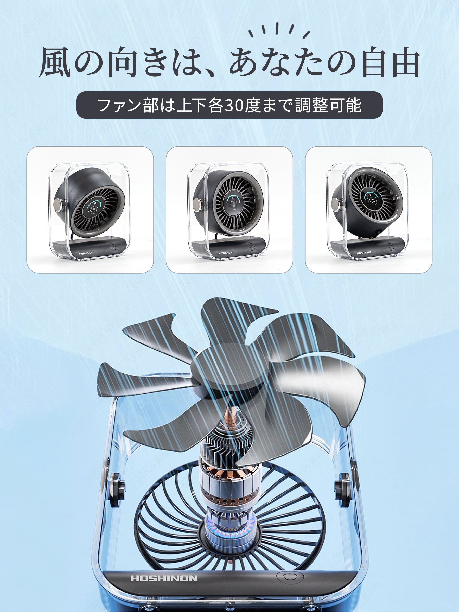 ホシノン 卓上扇風機 ClearAir DF1