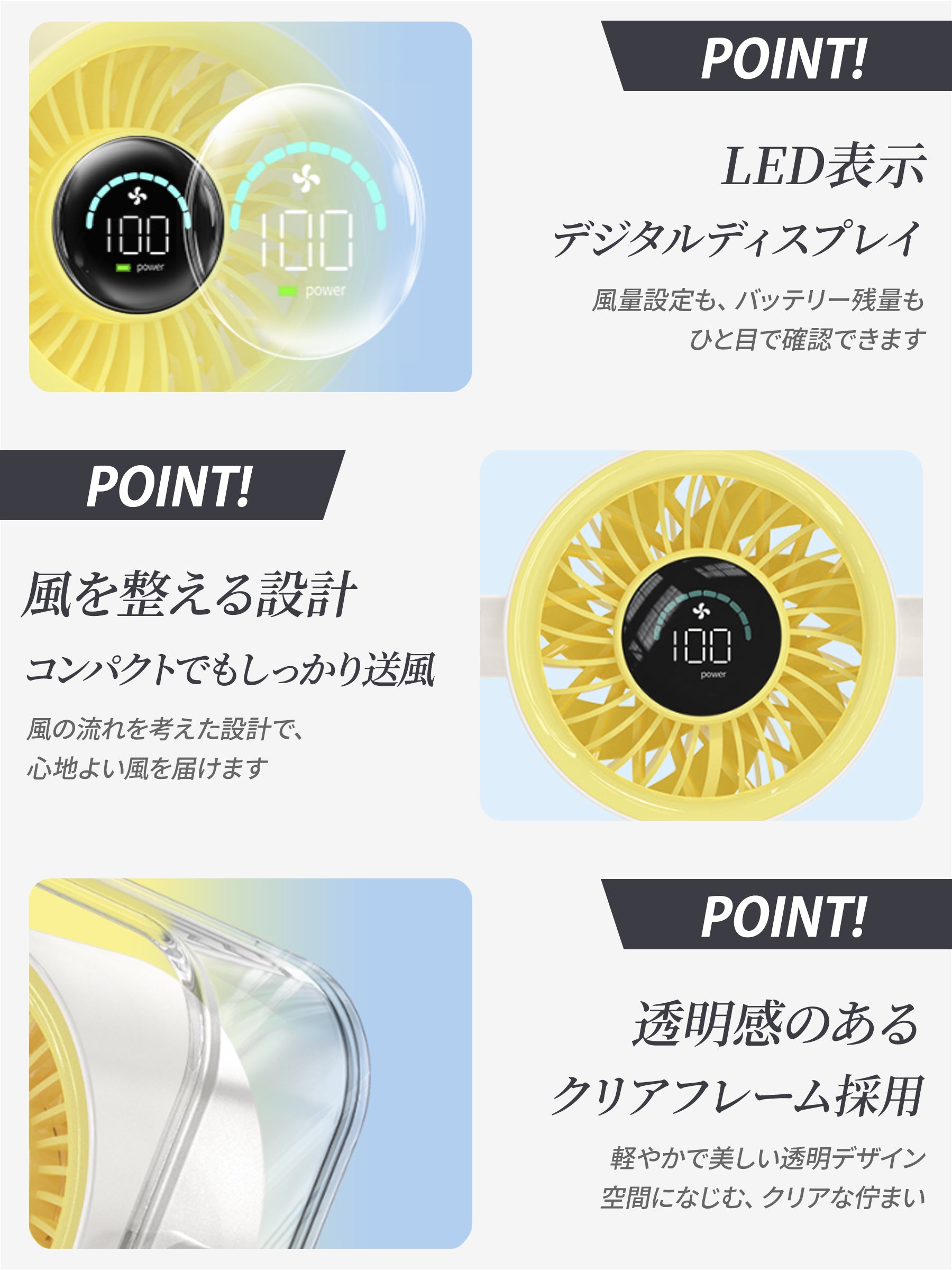 ホシノン 卓上扇風機 ClearAir DF1