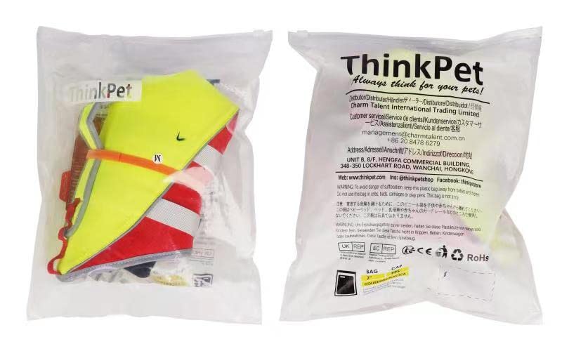 ThinkPet ペットライフジャケット 水泳用ライフジャケット 高密度 水遊び 浮力が優れる 犬の安全に守る