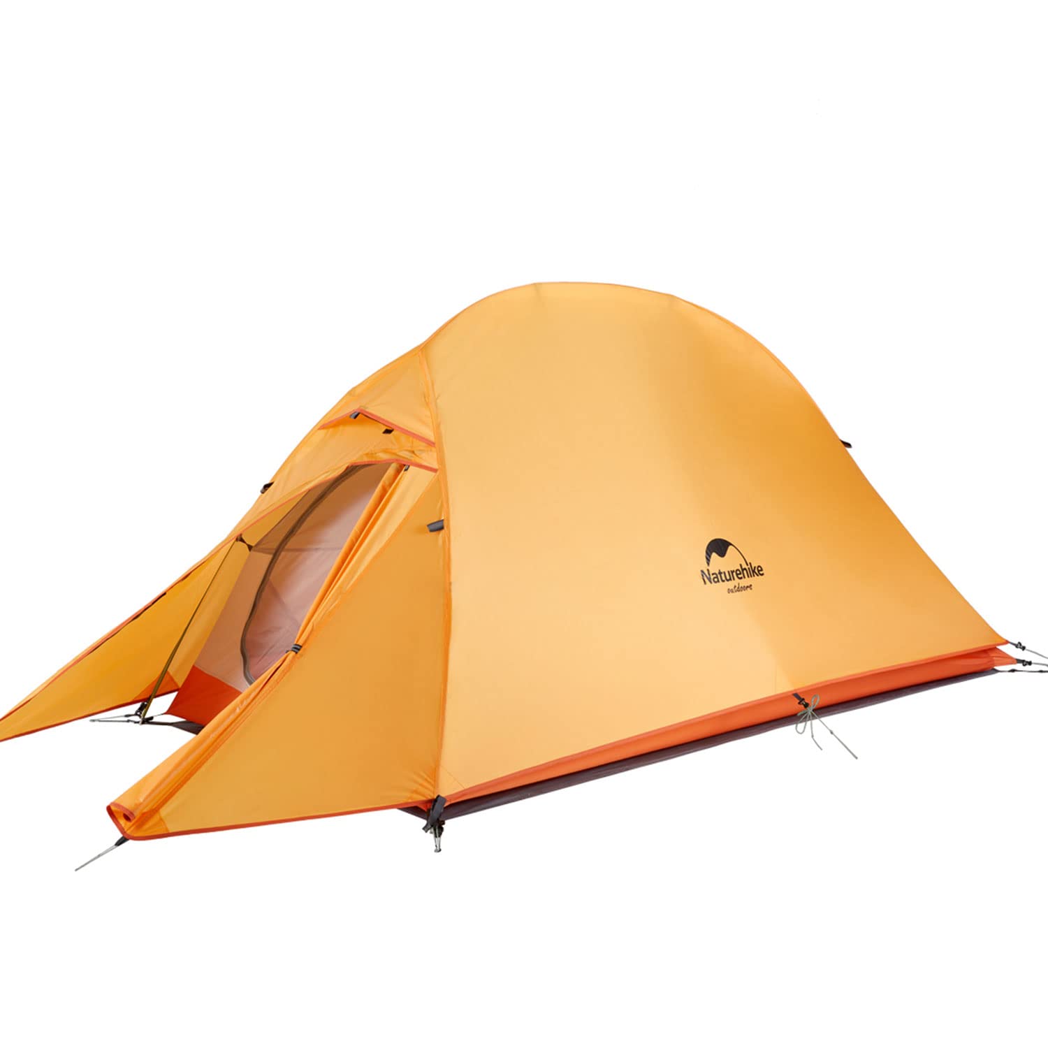 Naturehike公式ショップ テント 1人用 アウトドア 二重層 超軽量 4シーズン 防風防水 PU4000 キャンピング プロフェッショナルテント（専用グランドシート付） (オレンジ)