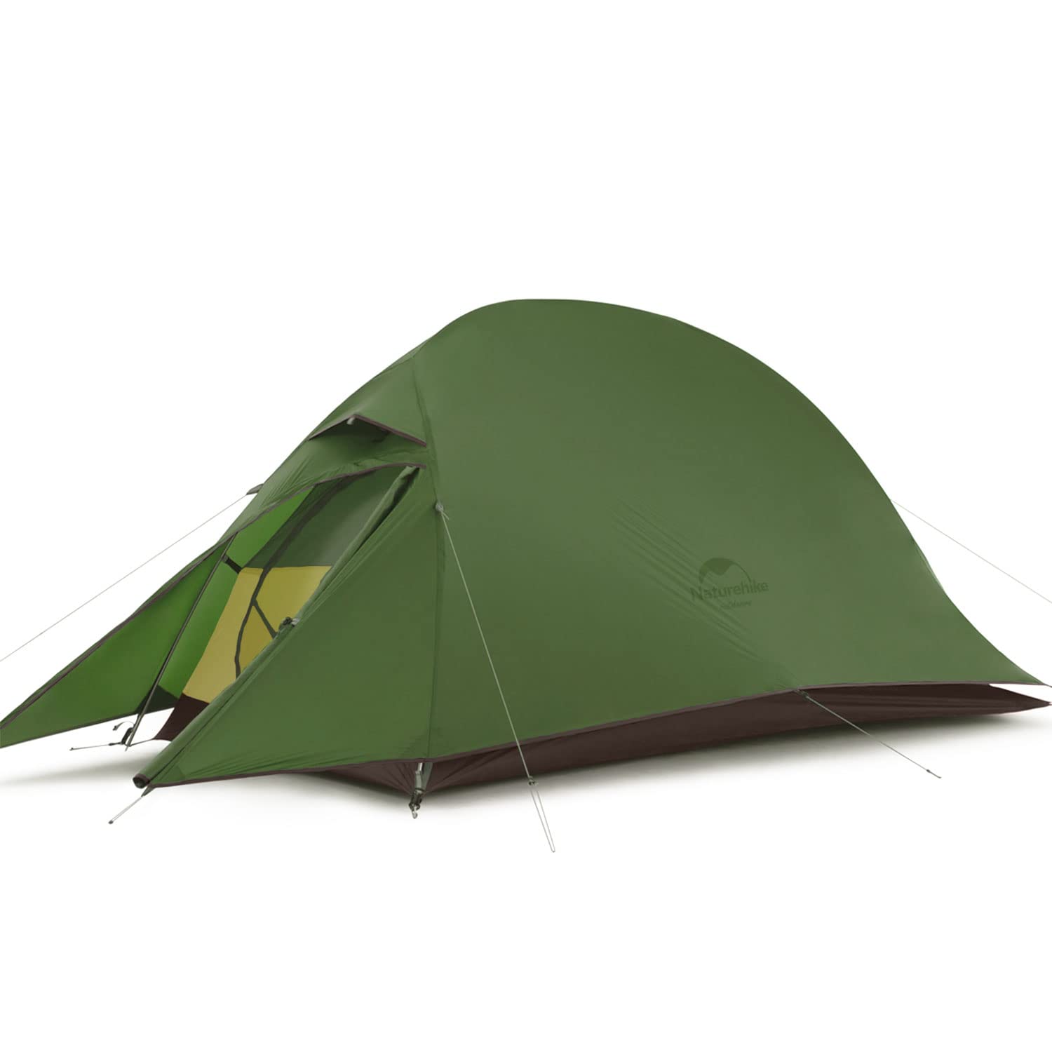 Naturehike公式ショップ テント 1人用 アウトドア 二重層 超軽量 4シーズン 防風防水 PU4000 キャンピング プロフェッショナルテント（専用グランドシート付） (ダークグリーン)