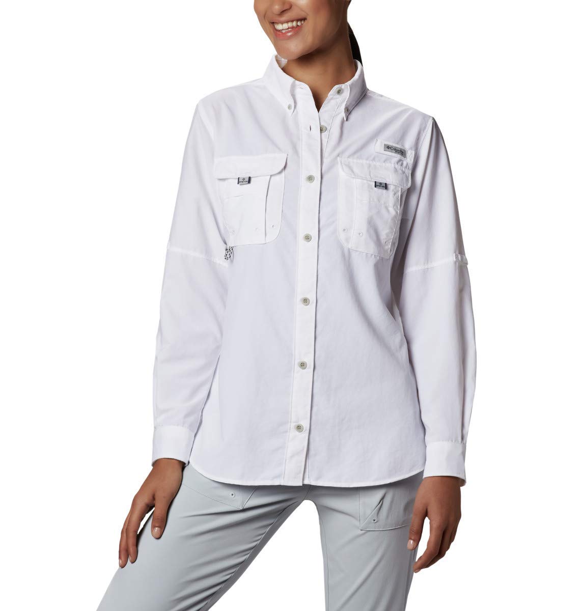 (X-Large, White) - Columbia Sportswear Women's Bahama Long Sleeve Top