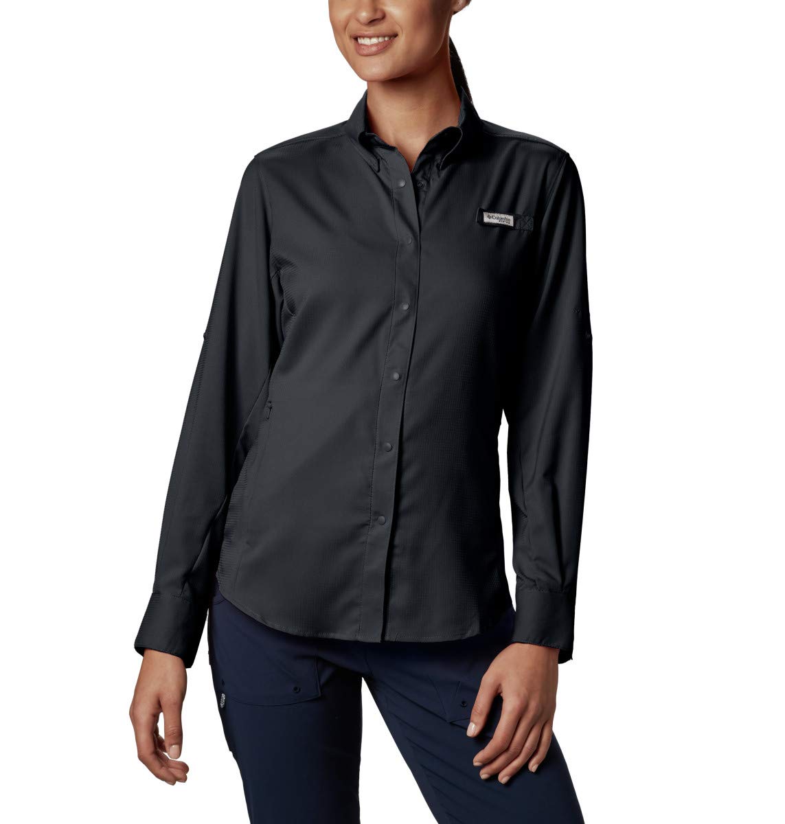 Columbia Women's Tamiami II Long Sleeve Shirt, Large, Black