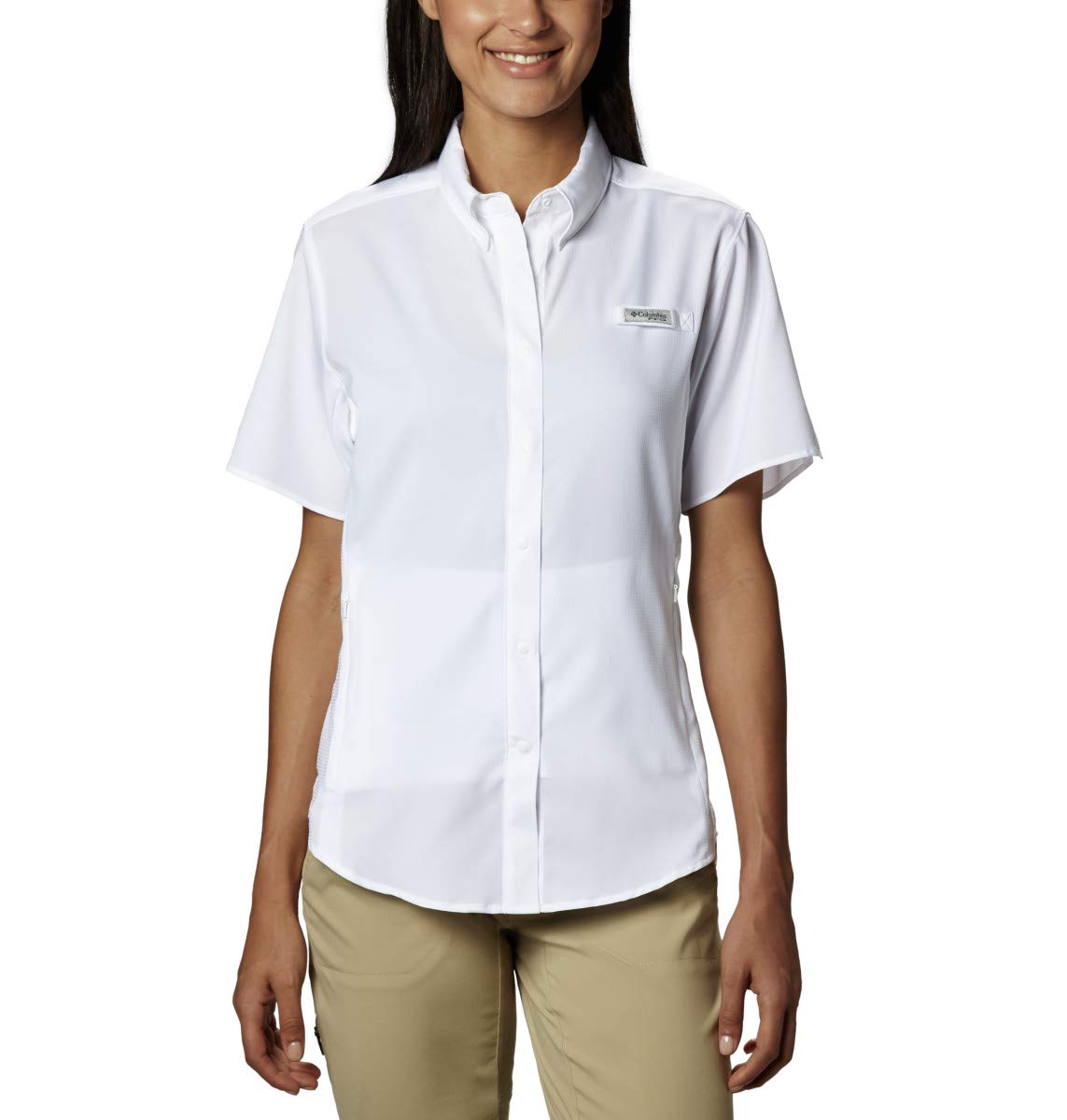 Columbia Women's Tamiami II Short Sleeve Shirt, 3X, White