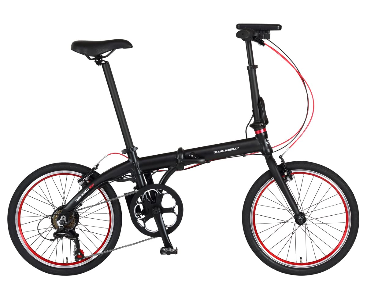 TRANS MOBILLY NEXT206 ブラック 電動アシスト折りたたみ自転車 20インチ 6段変速 重量約13.5kg 軽量アルミフレーム 大