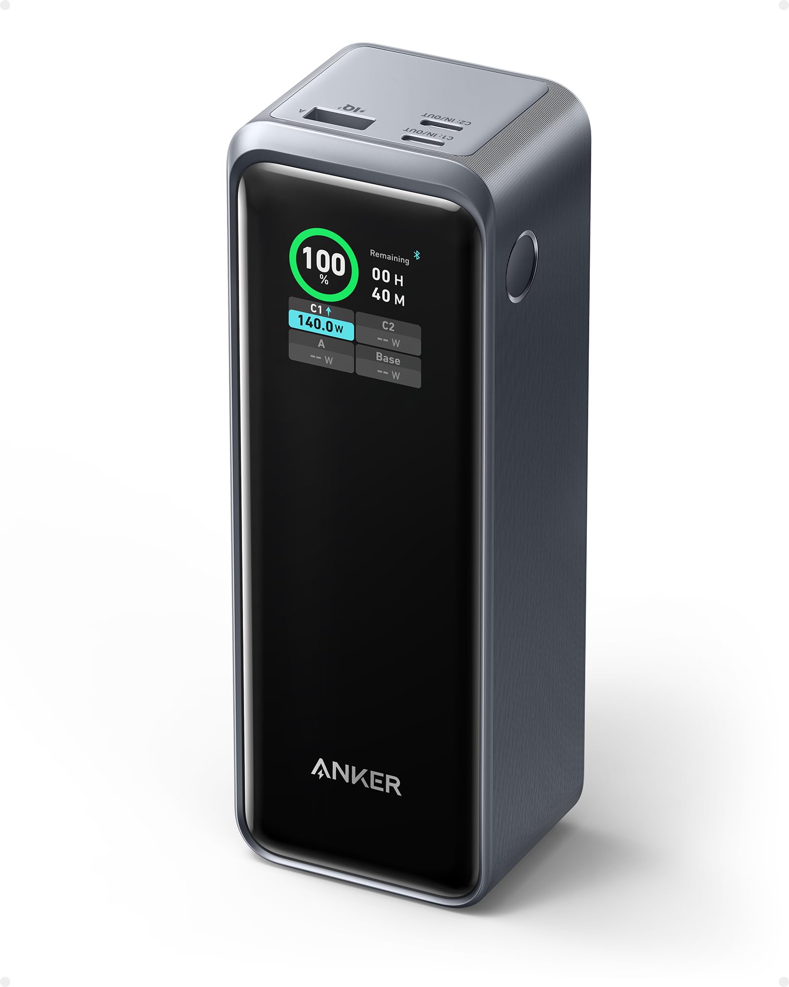 Anker Prime Power Bank (27650mAh, 250W) (モバイルバッテリー 27650mAh 合計最大250W出力 大容量 LEDディスプレイ搭載)【USB Power Delivery対応/PPS規格対応/PSE技術基準適合/USB-C入力対応】iPhone MacBook Galaxy Android スマートフォン ノートPC 各種 その他機器対応