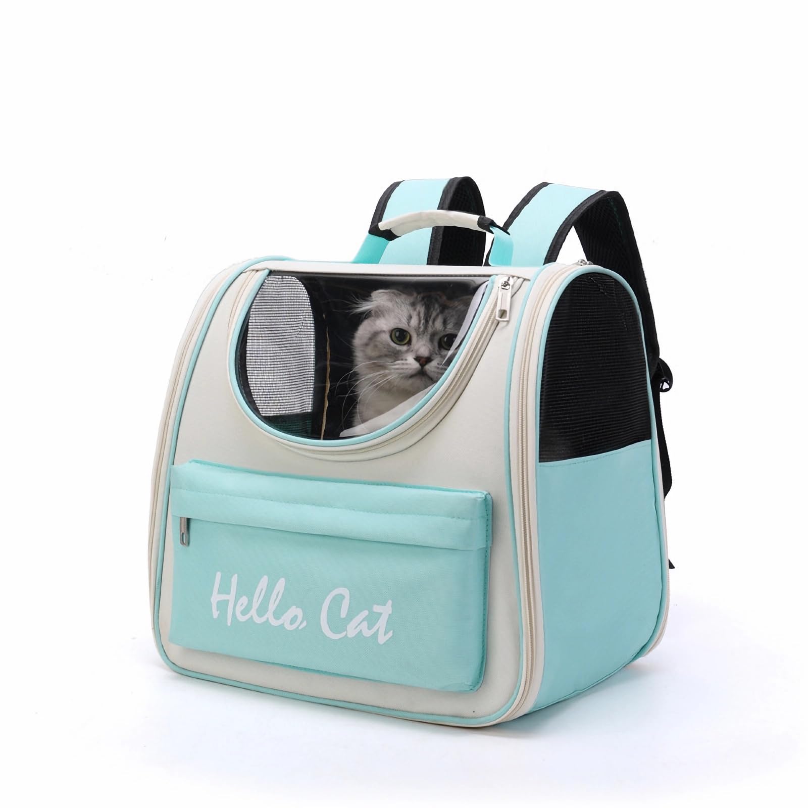 猫キャリーバッグ、ペットキャリーバッグ、ペットのリュック猫のお出かけ用のバッグです 犬 キャリーバッグ (ブルーグリーン)