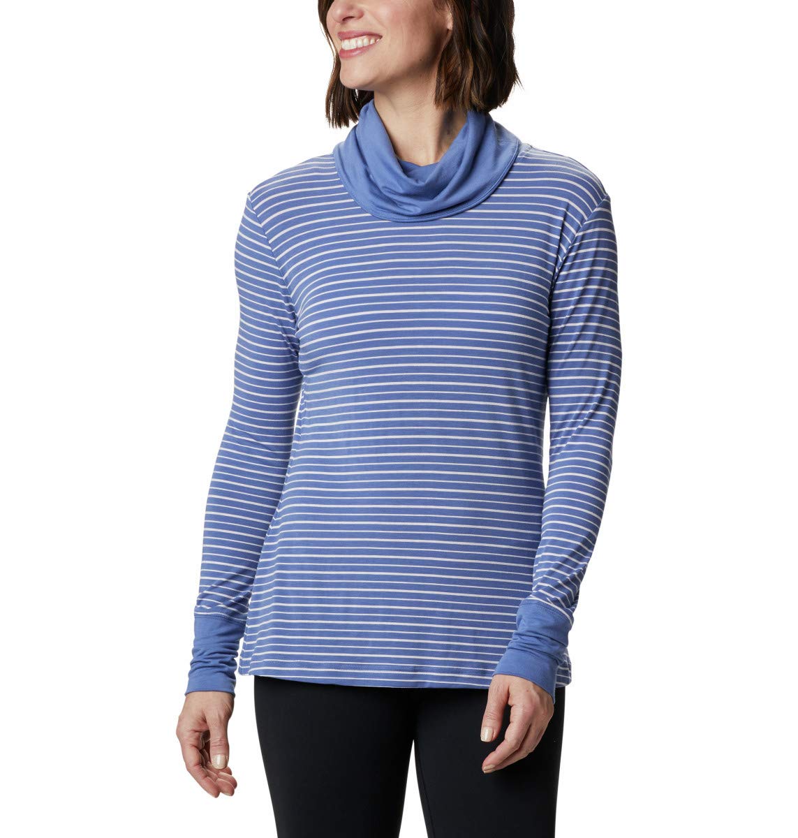 Columbia Women's Essential Elements Long Sleeve Shirt, Velvet Cove Stripe, Large