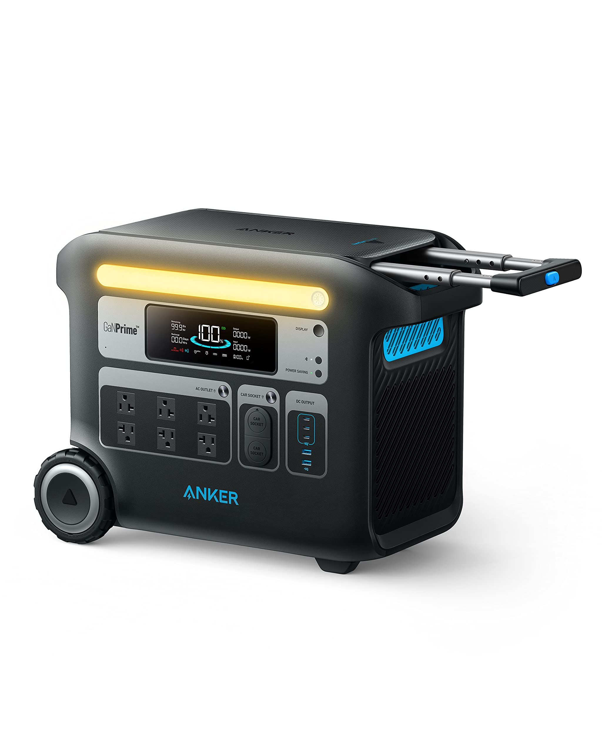 Anker 767 Portable Power Station (GaNPrime PowerHouse 2048Wh) Solix F2000 ポータブル電源 大容量 次世代半導体GaN搭載 2時間 満充電 高出力AC(定格2000W / 瞬間最大2400W / SurgePad 2500W, 6ポート) 長寿命10年 リン酸鉄 拡張バッテリー対応(別売り) 防災安全協会推奨