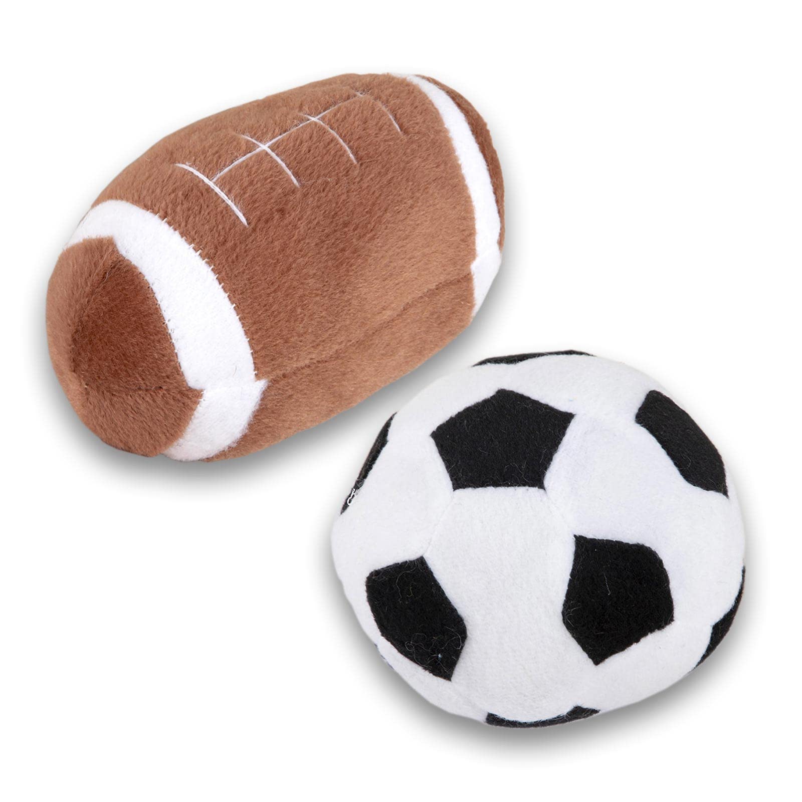 THE BIG SHEEP うさぎ用 おもちゃ 柔らか ボール クッション サッカーボール ラグビーボール 2個セット (サッカーボールとラグビーボール)