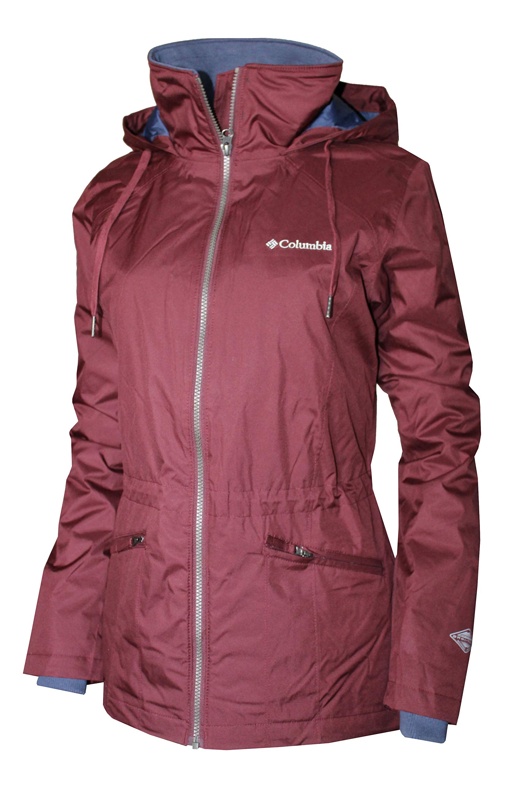 Columbia Women's Meadow Falls II Waterproof Hooded Jacket (Bloodstone, S)
