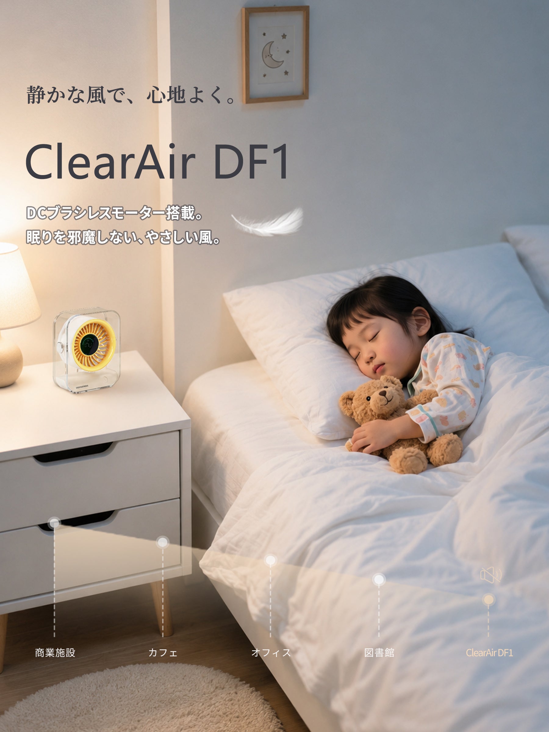 ホシノン 卓上扇風機 ClearAir DF1