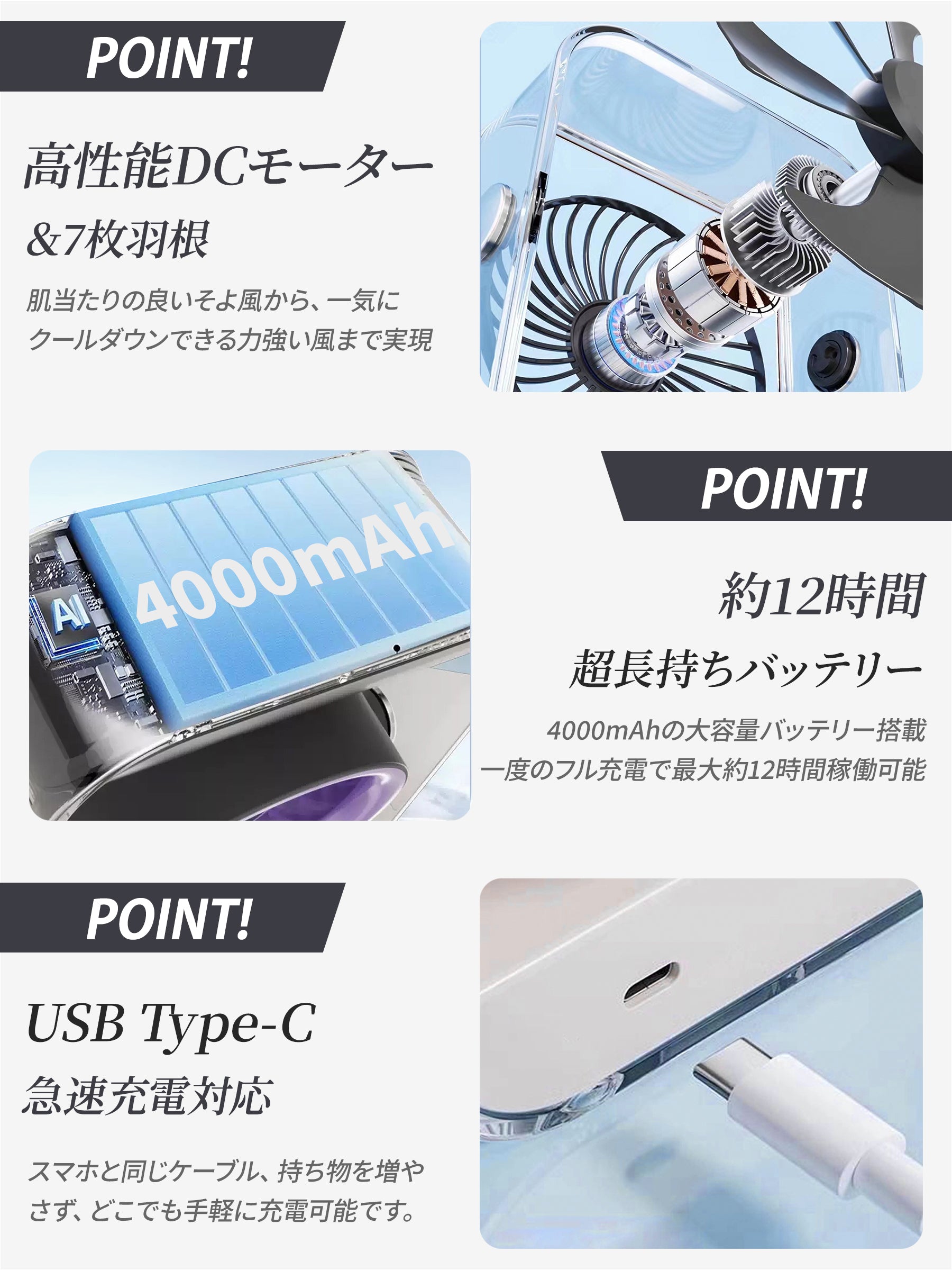 ホシノン 卓上扇風機 ClearAir DF1